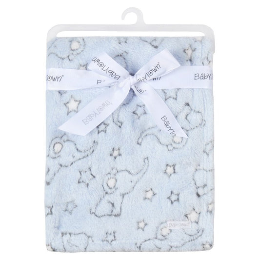 BABY SKY ELEPHANT JACQUARD BLANKET (75 x 90 cm) (PK6) 19C217