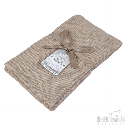 Deluxe Personalisation Cotton Cellular Blanket - Coffee (PK6) (70x90cm) CBP60-COF*