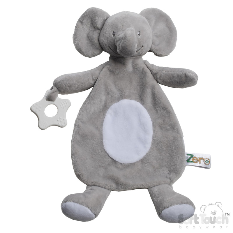 Baby Eco Recycled Elephant Teething Comforter - Grey (PK6) EBC66-G