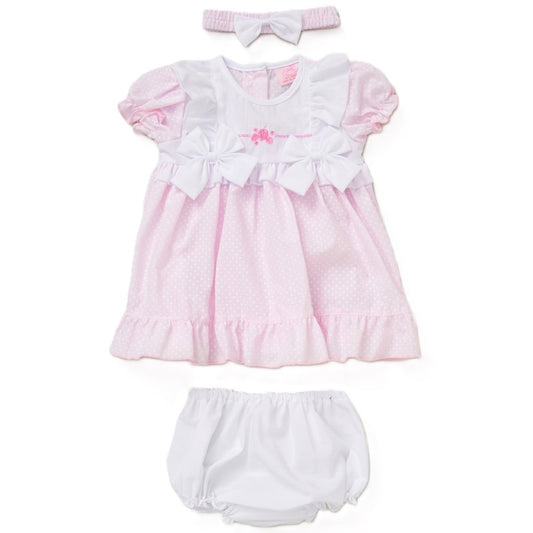 3pc Baby Girls Dress Set - Bows (9-24m) (PK6) F09179INF