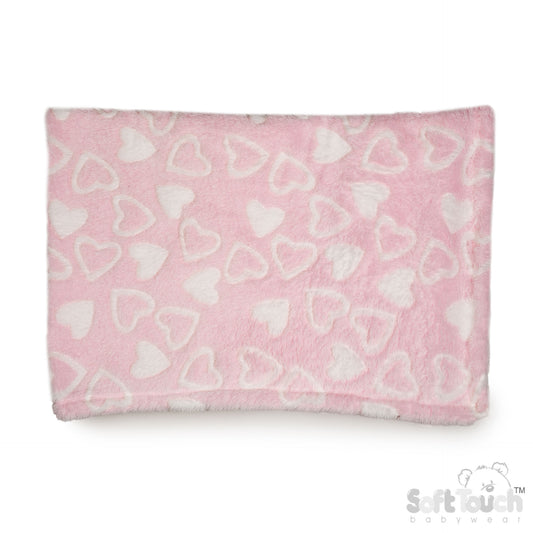 Baby Wrap - Pink/Hearts (75x100cm)(PK6) FBP240p