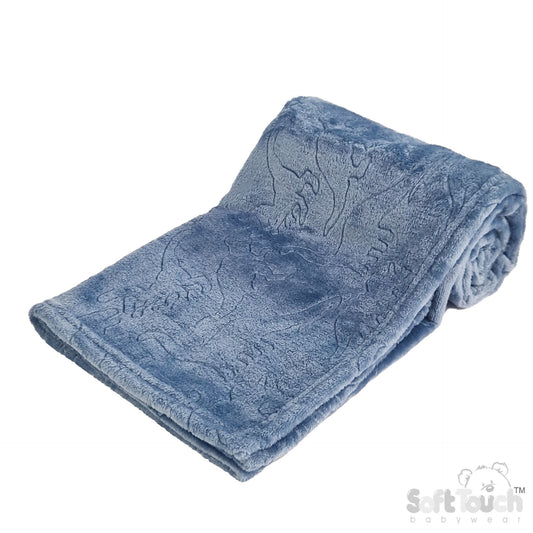 DUSTY BLUE DINOSAURS EMBOSSED WRAP - (PK6) FBP300-BP-DB