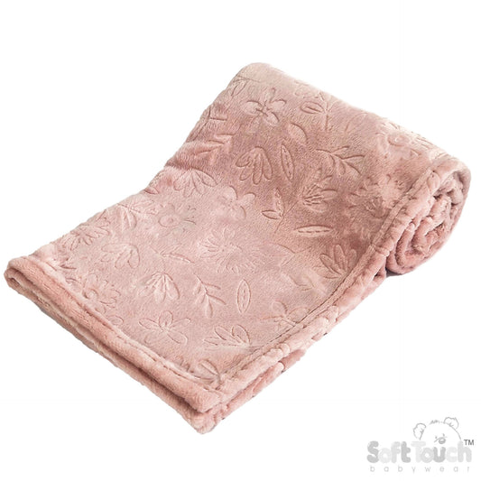 DUSTY PINK FLOWERS EMBOSSED WRAP - (PK6) FBP301-DP