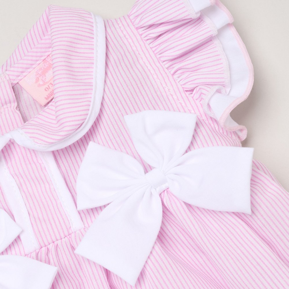 Baby Girls Dress, Pant & Headband Set - Bows/Stripe (0-9m) (PK6) H12800NB