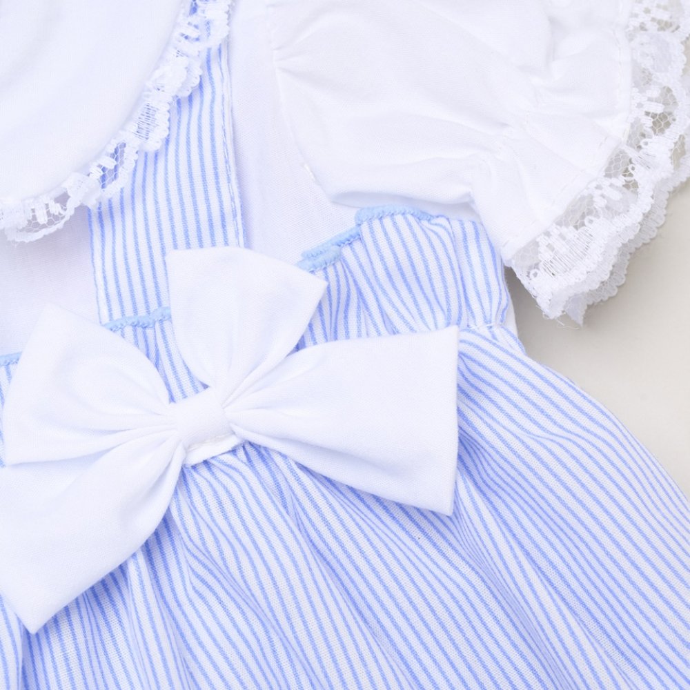 Baby Girls Dress, Pant & Headband Set - Double Bow (0-9m) (PK6) H12815NB