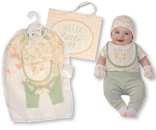 Baby 8 pcs Layette Gift Set - Let Love Grow (PK6) (0-6m) GP-25-1369