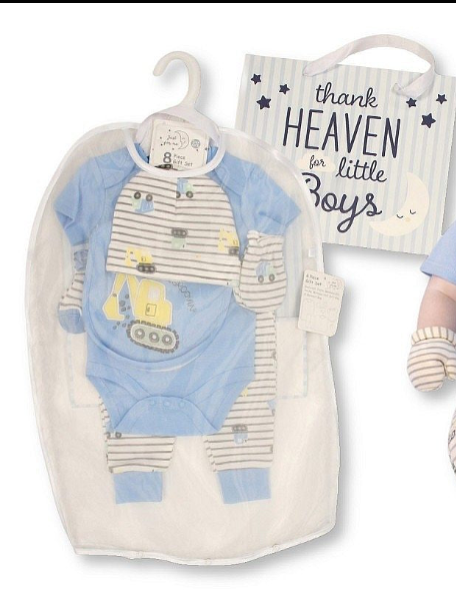 Baby Boys 8 pcs Layette Gift Set - Moving & Groovin (PK6) (0-6m) GP-25-1360