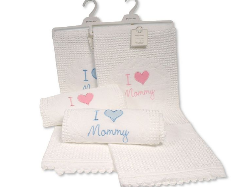 Baby Acrylic Hanger Shawl - I Love Mommy - Bw-110-416