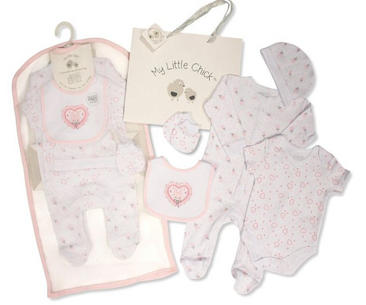 Baby 5 Pieces Gift Set with Paper Gift Bag - Hello Baby Gp-25-1348