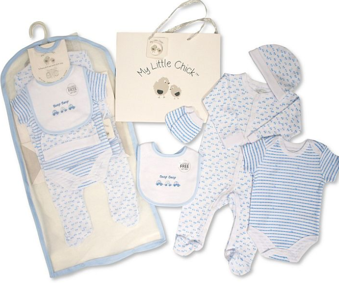 Baby 5 Pieces Gift Set with Paper Gift Bag - Hello Baby Gp-25-1350