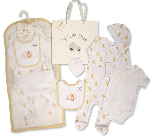 Baby 5 Pieces Gift Set with Paper Gift Bag - Hello Baby Gp-25-1353