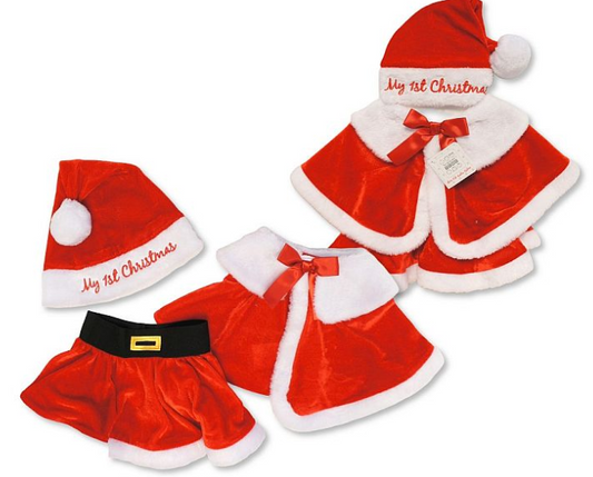 Baby Girls Santa Claus 3 pcs Dress Up Set - My First Christmas (0-12m) (PK6) GP-25-1328