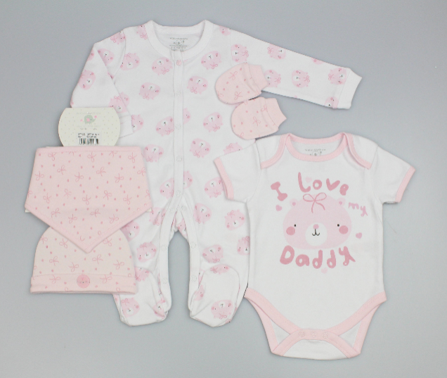 5pc Gift Set - Pink/I Love My Daddy (0-9m) (PK6) M15915