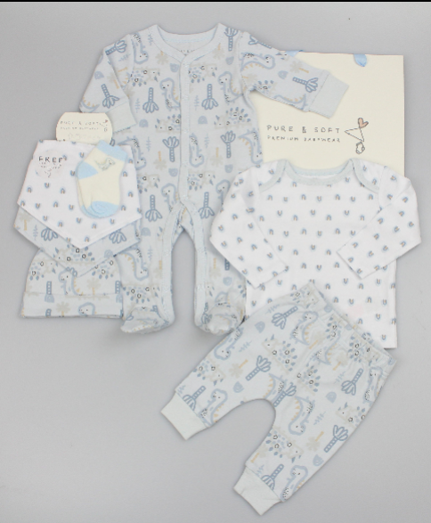 4pc Gift Set w/Bag - Dino (0-6m) (PK6) M15872