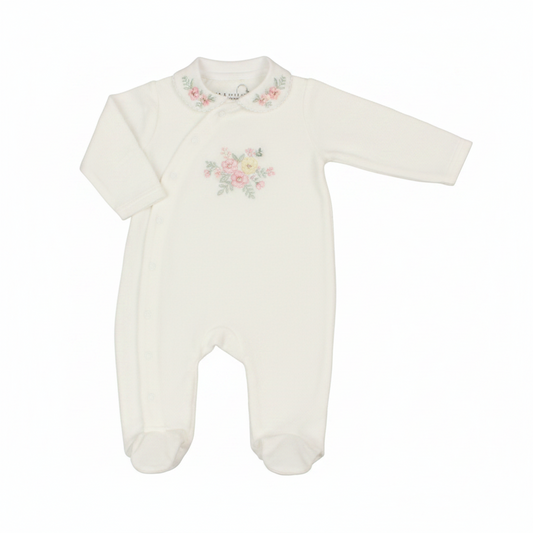 Baby Velour All in One - Cream/Bunny (0-9M) (PK6) M15978