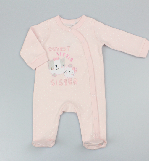 Baby All in One - Cutest Little Sister (NB-3m) (PK6) M15938