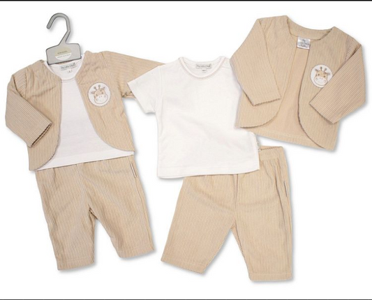 Baby 3 pcs Set- Giraffe (NB-9m) (PK6) BIS-2020-2657