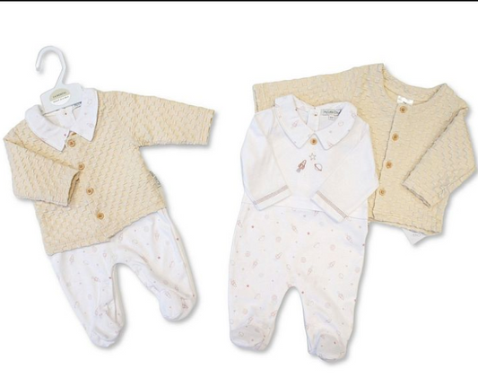 Baby Boys 2 pcs Jacquard Set - Space (NB-9m) (PK6) BIS-2020-2648