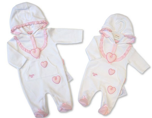 Baby Girls All-In-One with Faux Waistcoat - Cuddle Me (NB-6m) (PK6) BIS-2020-2637