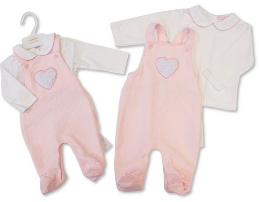 Baby Girls Short Romper with Lace and Bows - Flowers (NB-6m) (PK6) BIS-2020-2627