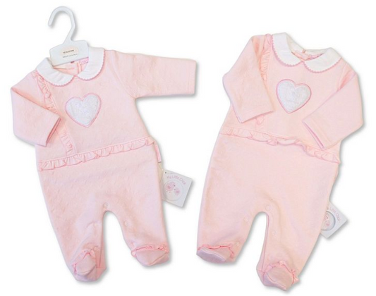 Baby Girls All-In-One - Heart (NB-6m) (PK6) BIS-2020-2625
