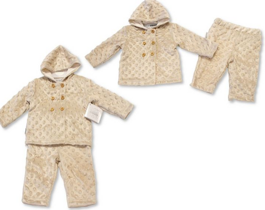 Baby Hooded 2 pcs Set with Buttons (0-6m) (PK6) BIS-2020-2617