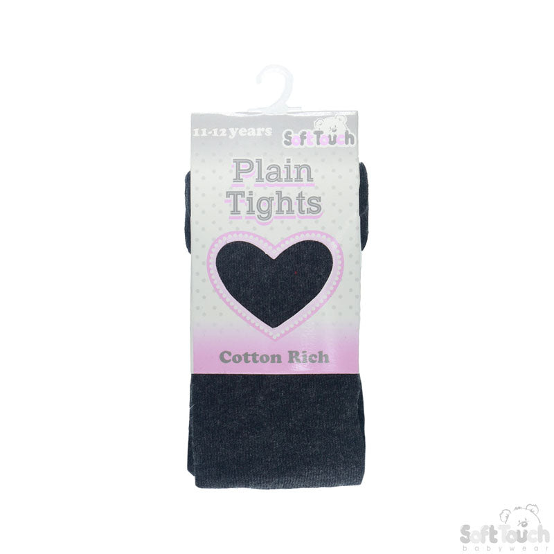 PLAIN GREY TIGHTS - (PK6) (NB-12 Years) T84-G