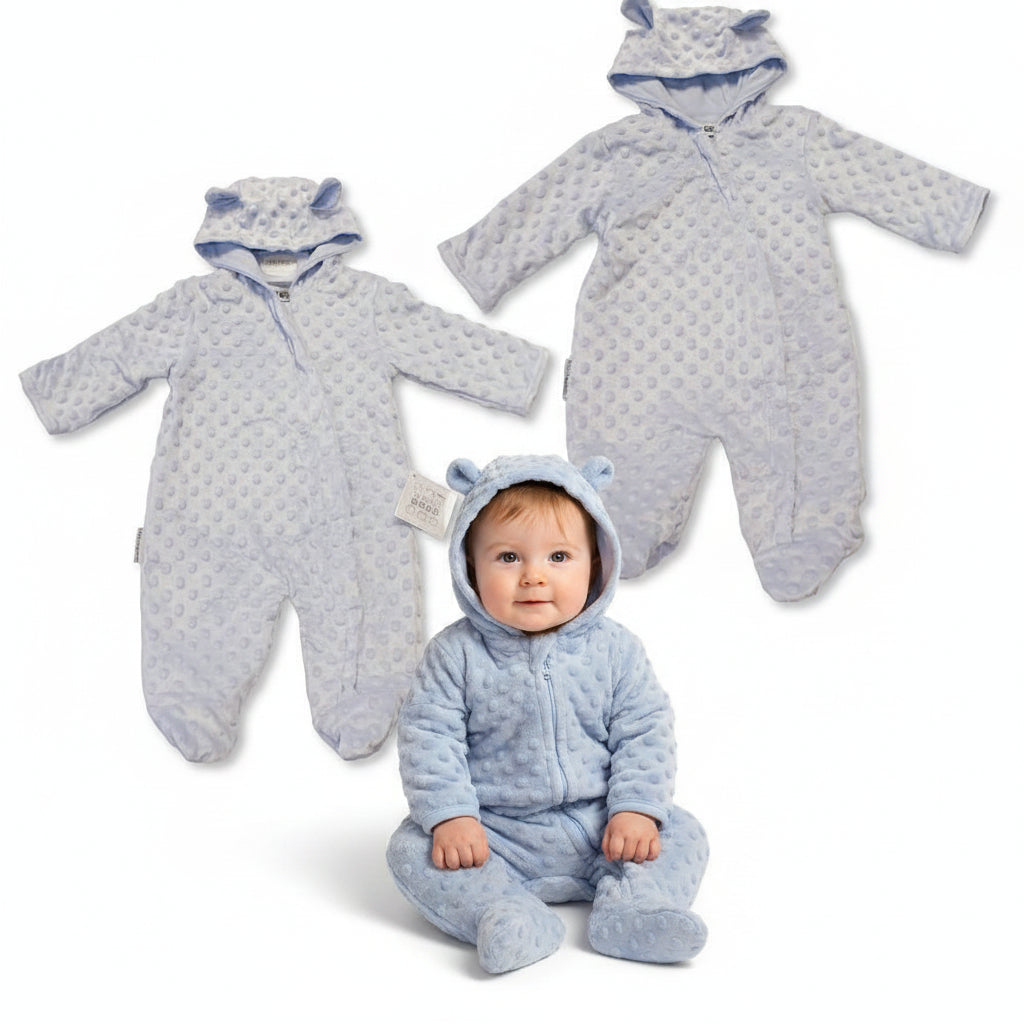 Baby Boys Hooded All-In-One with Ears (NB-6m) (PK6) BIS-2020-2614