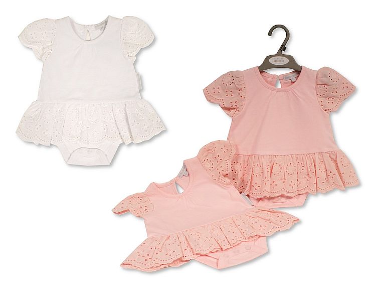 Baby Girls Lace Tutu Short-Sleeved Bodysuit (NB-9M) (PK6) BIS-2120-6215