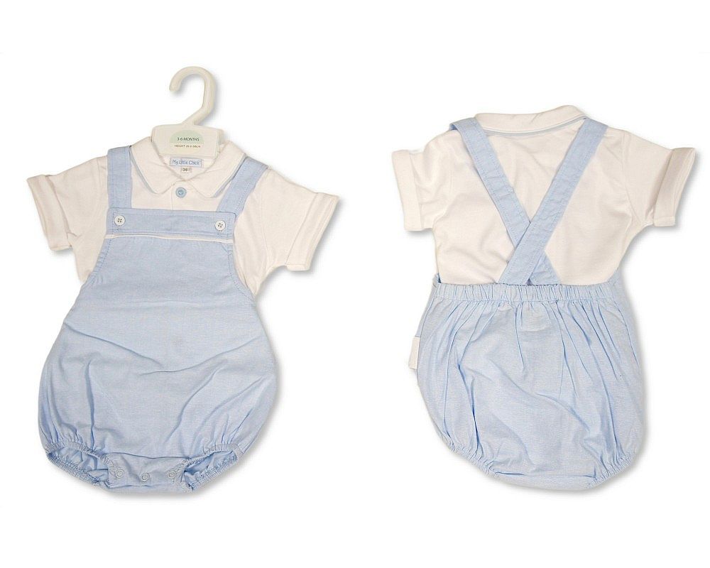 Baby Boys 2 pcs Dungaree Romper Set (NB-9m) (PK6) BIS-2120-6427