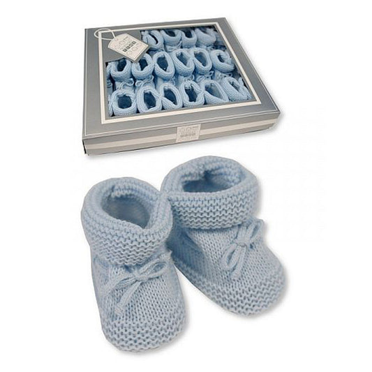 Knitted Tie-Up Baby Booties (0-3 Months) Bss-116-359