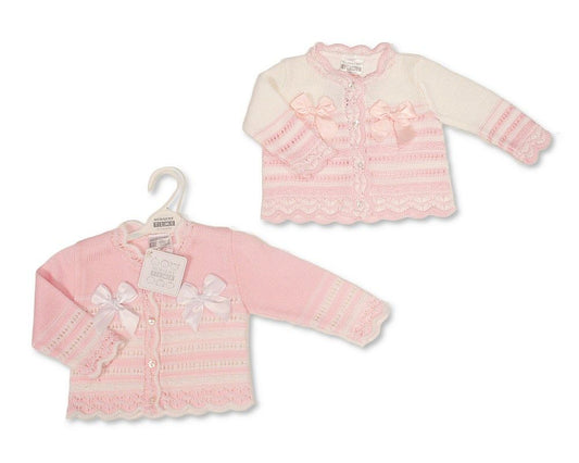 Knitted Baby Girls Cardigan with Bows - (PK6) (NB-9m) BW-10-1011_09