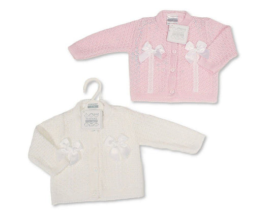 Knitted Baby Girls Cardigan with Bows - (PK6) (NB-9m) BW-10-1012_09