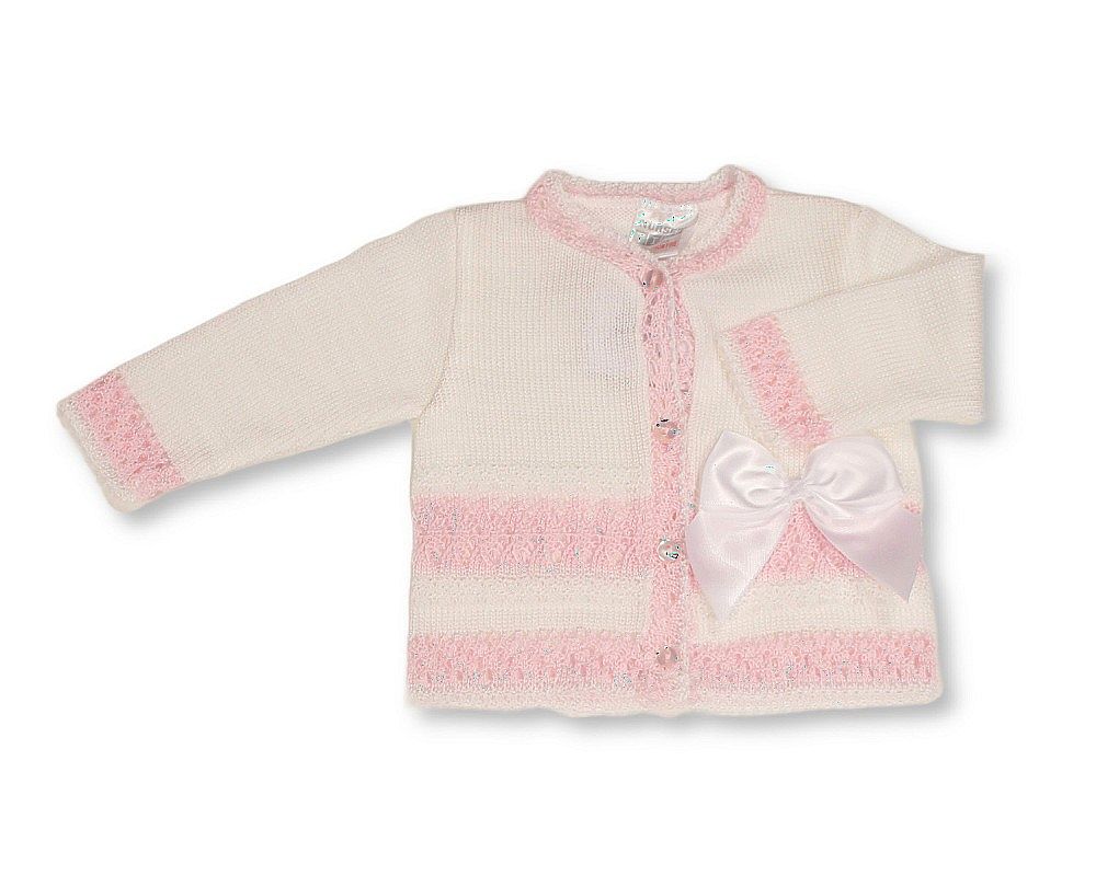Knitted Baby Girls Cardigan with Bow - (PK6) (0-9m) BW-10-1014_09