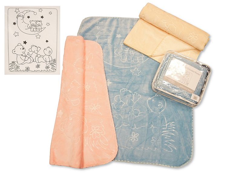 Embossed Baby Cot Blanket in Bag (100x140cm) (PK1) BW-112-812