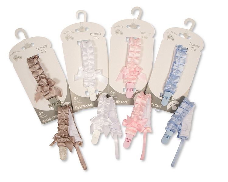 Baby Satin Lace Dummy Clip (PK6) GP-25-1334