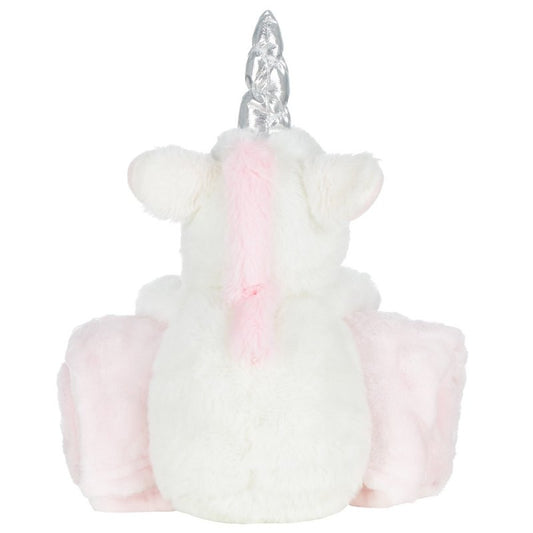 BABY UNICORN TOY & EMBOSSED BLANKET SET - (PK4) 19C218
