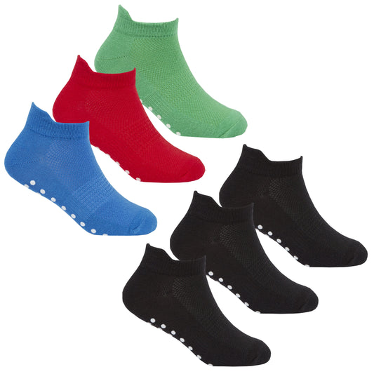 Boys 3 Pack Gym Socks With Grippers - (42B567) - Kidswholesale.co.uk