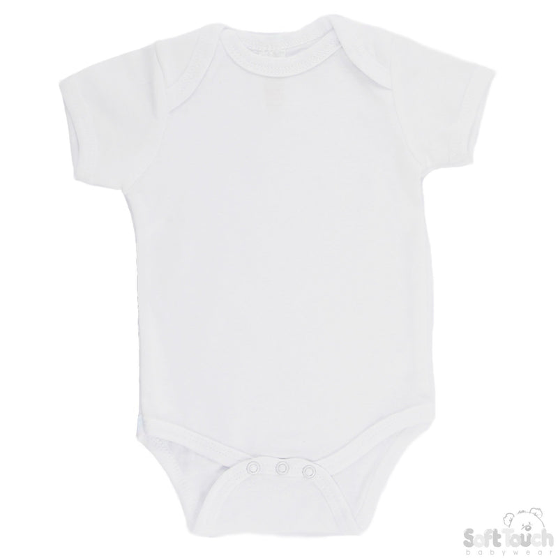 Plain White Bodysuit (3-6 Months) BS4650-W - Kidswholesale.co.uk