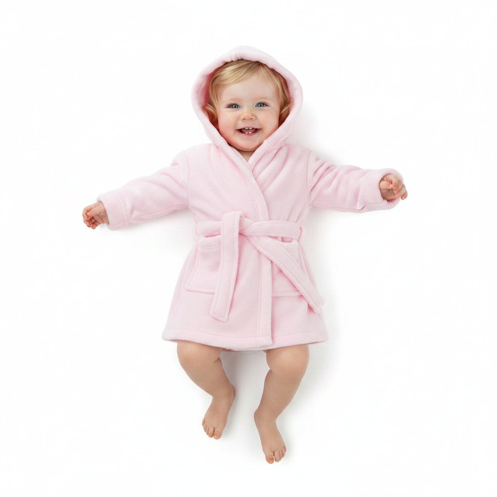 INFANTS PINK FLEECE ROBE NO. FBR21-P-18-24M