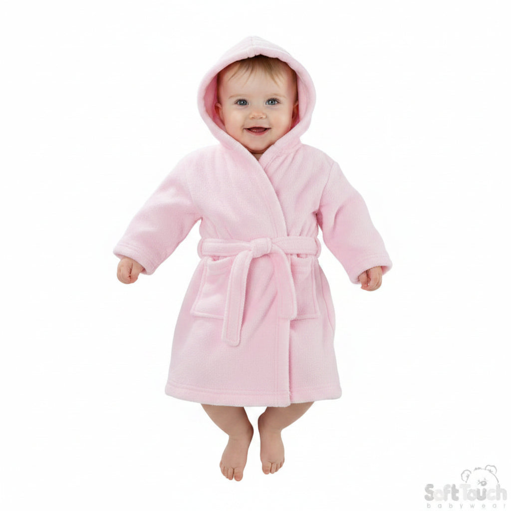 INFANTS PINK FLEECE ROBE NO. FBR21-P-6-12M