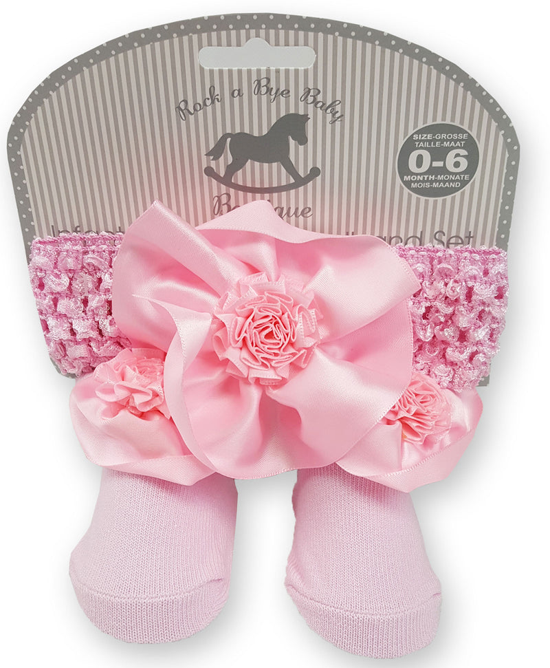 Baby Girls Socks and Headband Set-h9085