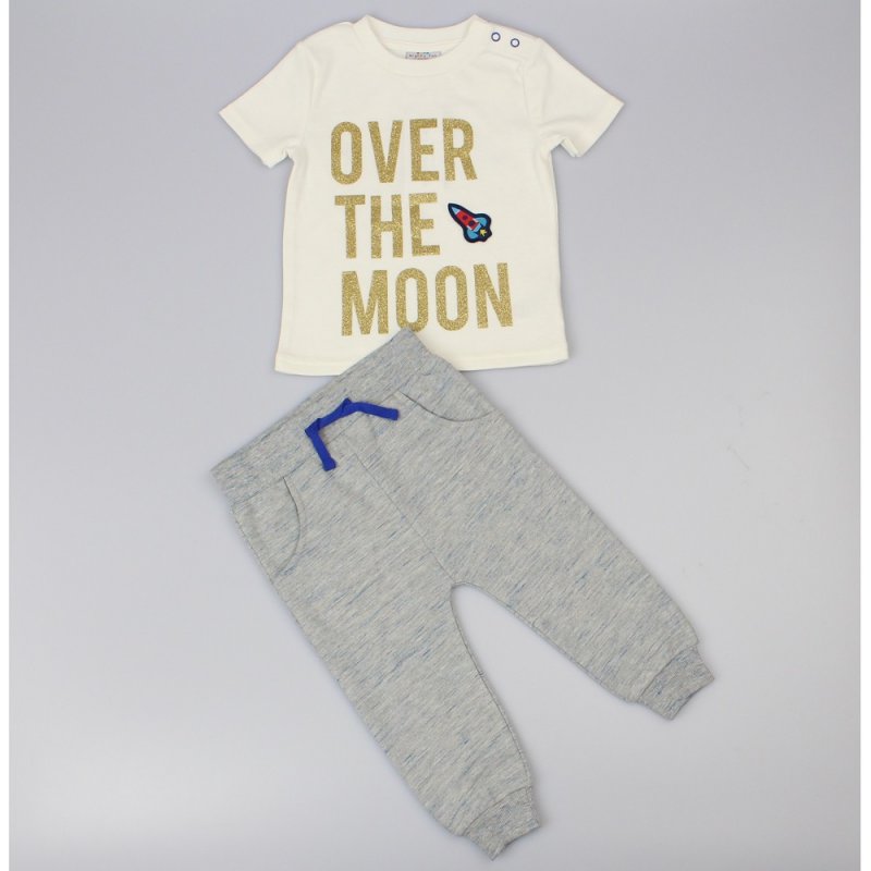 Baby Boys 2pc T-Shirt Set - Moon (6-24 Months) (PK6) D32756