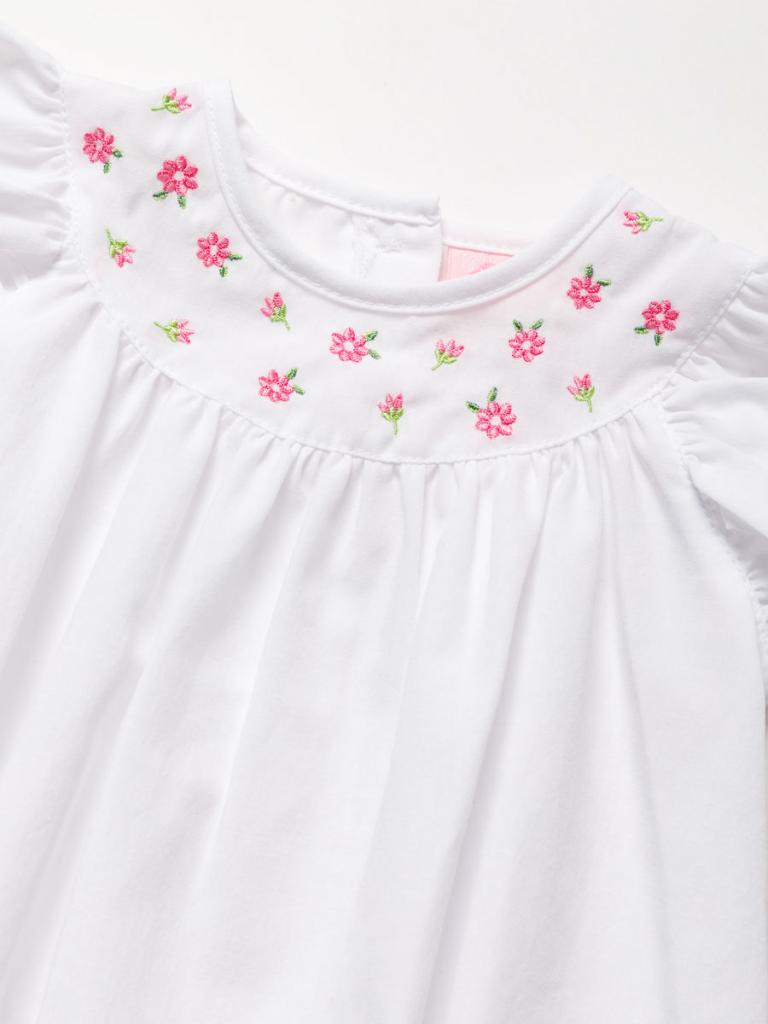 Baby Girls Romper - Floral Embroidery (0-9 Months) (PK6) A03167