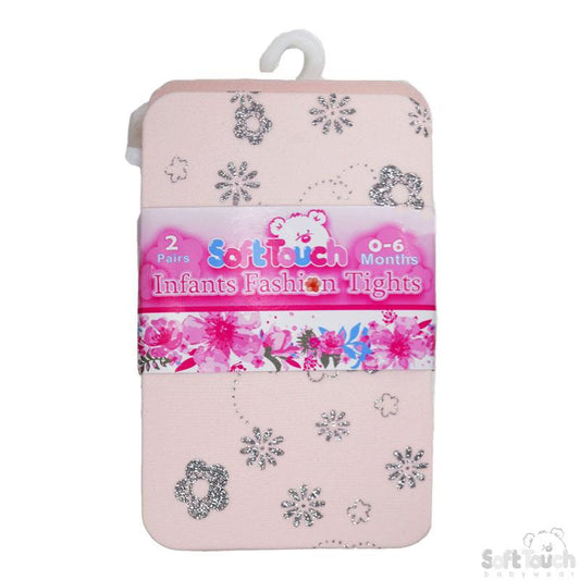 2 Pack Pink Fashion Tights (6-18 Months) T102-P-6-18