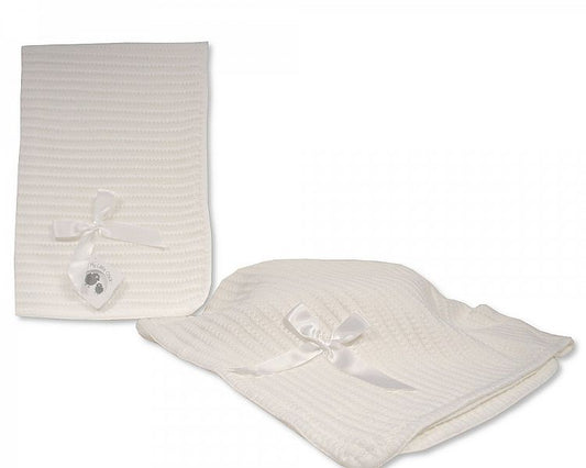 Baby Shawl on Hanger with Bow - 307