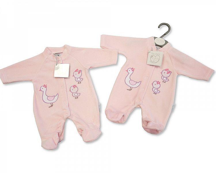 Tiny Baby Velour All in One - Ducklings - Kidswholesale.co.uk