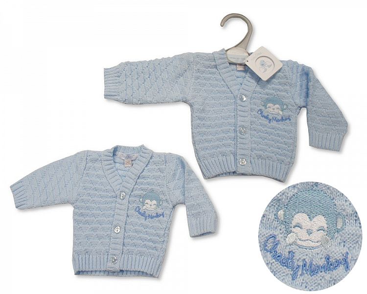 Premature Baby Boys Knitted Cardigan - Cheeky Monkey-Pb-20-922