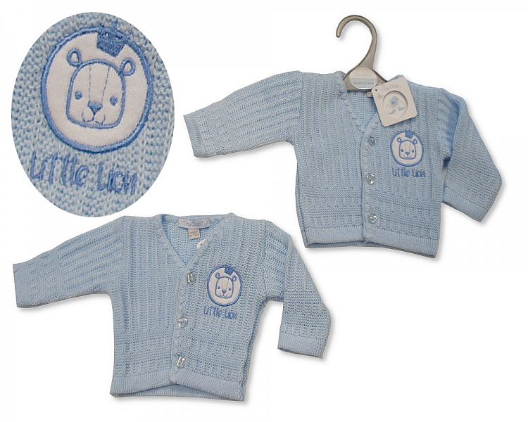 Premature Baby Boys Knitted Cardigan - Little Lion-Pb-20-923