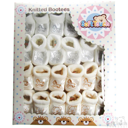 ACRYLIC BABY BOOTEES: S413 - Kidswholesale.co.uk